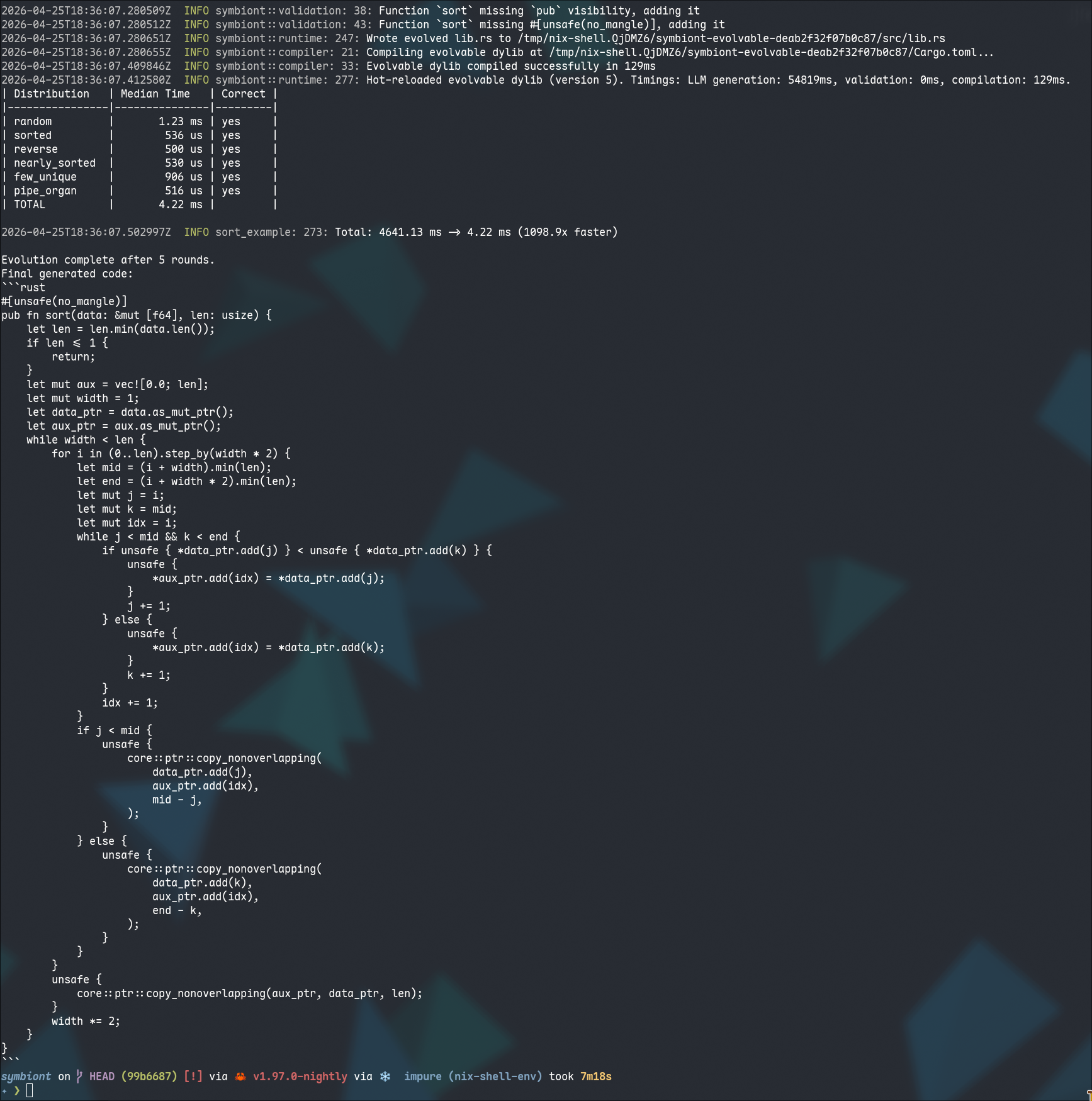 Sort benchmark evolution